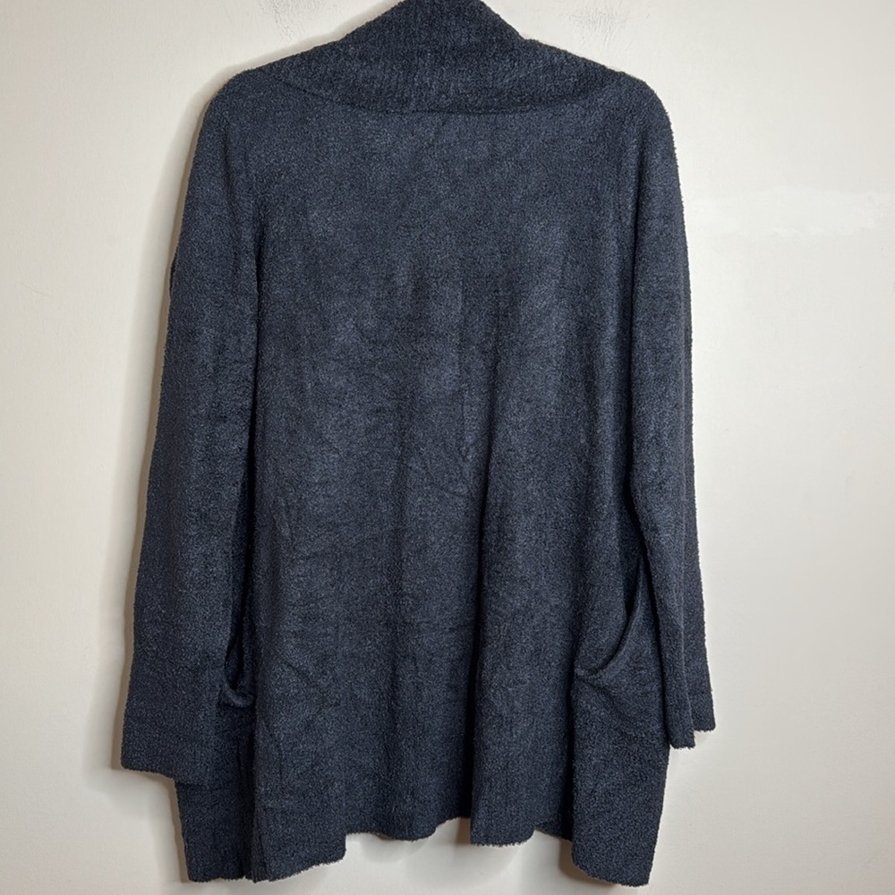 Barefoot Dreams Long Sleeve CozyChic Lite Circle Lounge Cardigan Style 452 Black - Picture 5 of 5